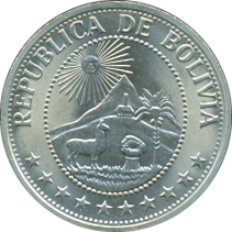 1 Peso Boliviano 1968 Motivseite
