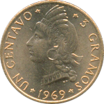 1 Centavo 1969 Wertseite