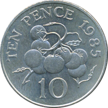 10 Pence 1985-1990 Wertseite