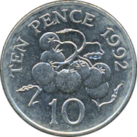10 Pence 1992, 1997 Wertseite