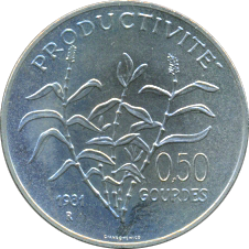 50 Centimes 1981 Wertseite
