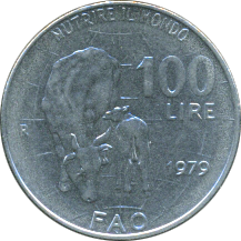 100 Lire 1979 Wertseite