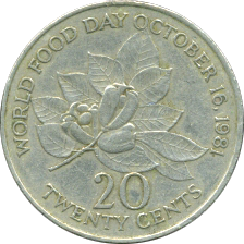 20 Cents 1981, 1984-1986, 1988 Wertseite
