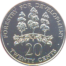 20 Cents 1983 Wertseite