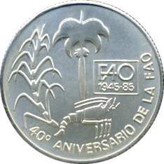 5 Pesos 1985 Motivseite