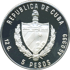 5 Pesos 1986 Wertseite