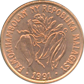 10 Francs = 2 Ariary 1991 Motivseite