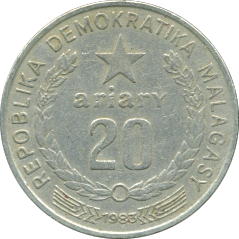 20 Ariary 1983 Wertseite