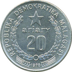 20 Ariary 1978 Wertseite