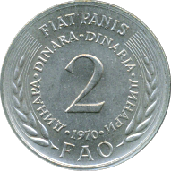 2 Dinara 1970 Wertseite