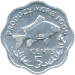 5 Cents 1977 Wertseite