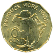 10 Cents 1977 Wertseite
