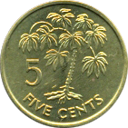 5 Cents 1982, 1990, 1992, 1995 ,1997, 2000, 2003 Wertseite