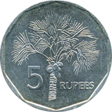 5 Rupees 1982, 1992, 1997, 2000, 2007 Wertseite