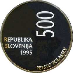 500 Tolarjev 1995 Wertseite