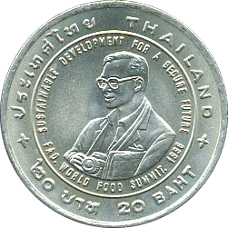 20 Baht BE2538(1995) Wertseite